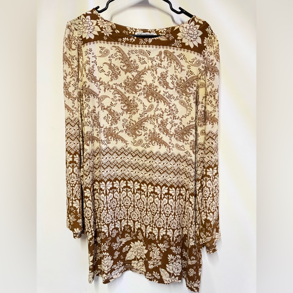 Novella Royale - Long Sleeve Dress - Classic Print - Size Medium